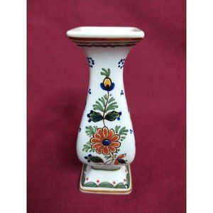 Royal Delft Vase De Porceleyne Fles Polychrome Floral Vase Handpainted
